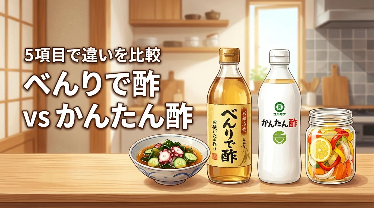 べんりで酢とかんたん酢の違いを5つの項目で比較！あなたに合うのはどっち？