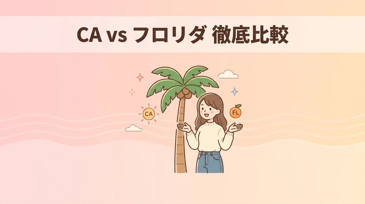 カリフォルニアとフロリダの選び方を徹底比較