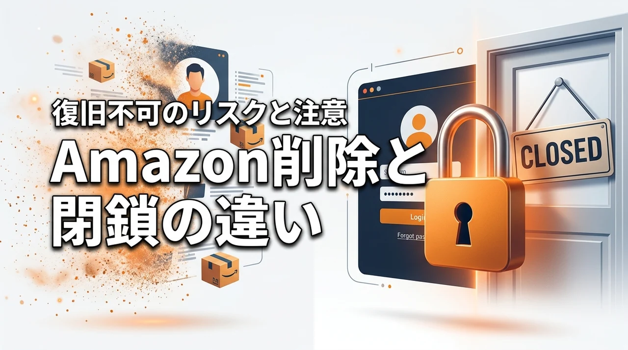 amazonアカウント削除と閉鎖の違いは？二度と復旧できないリスクと注意点