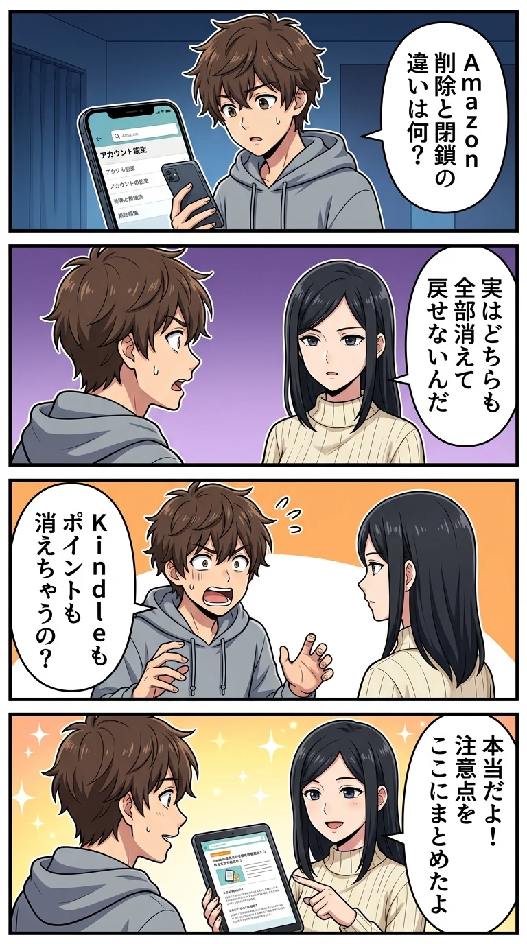 amazon アカウント 削除と閉鎖の違い