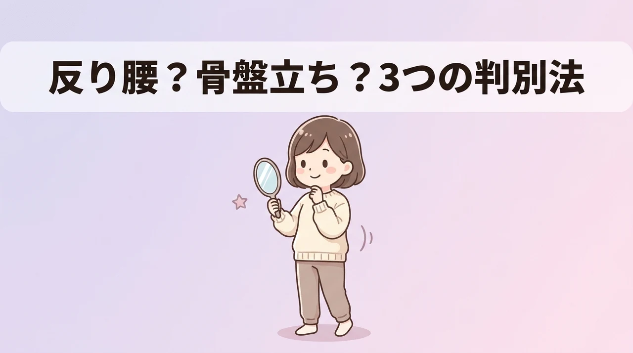 自分が反り腰か骨盤を立てているか判別する3つの方法