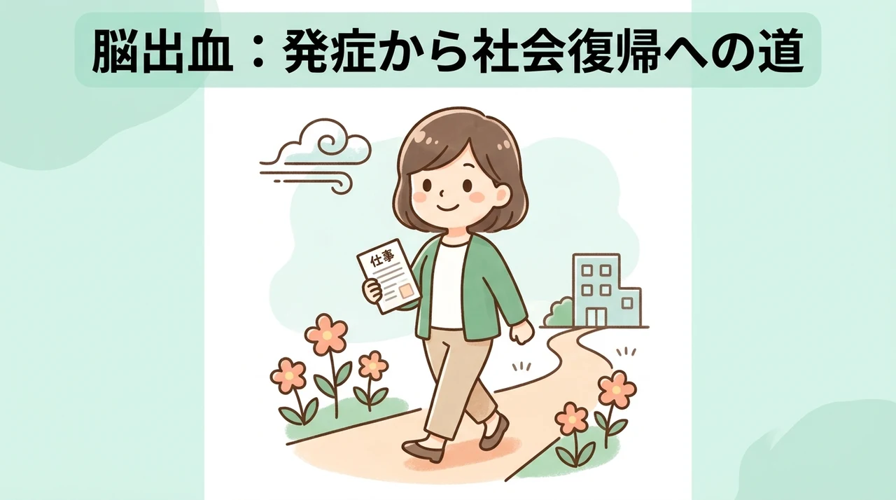 脳出血発症から社会復帰までの流れ