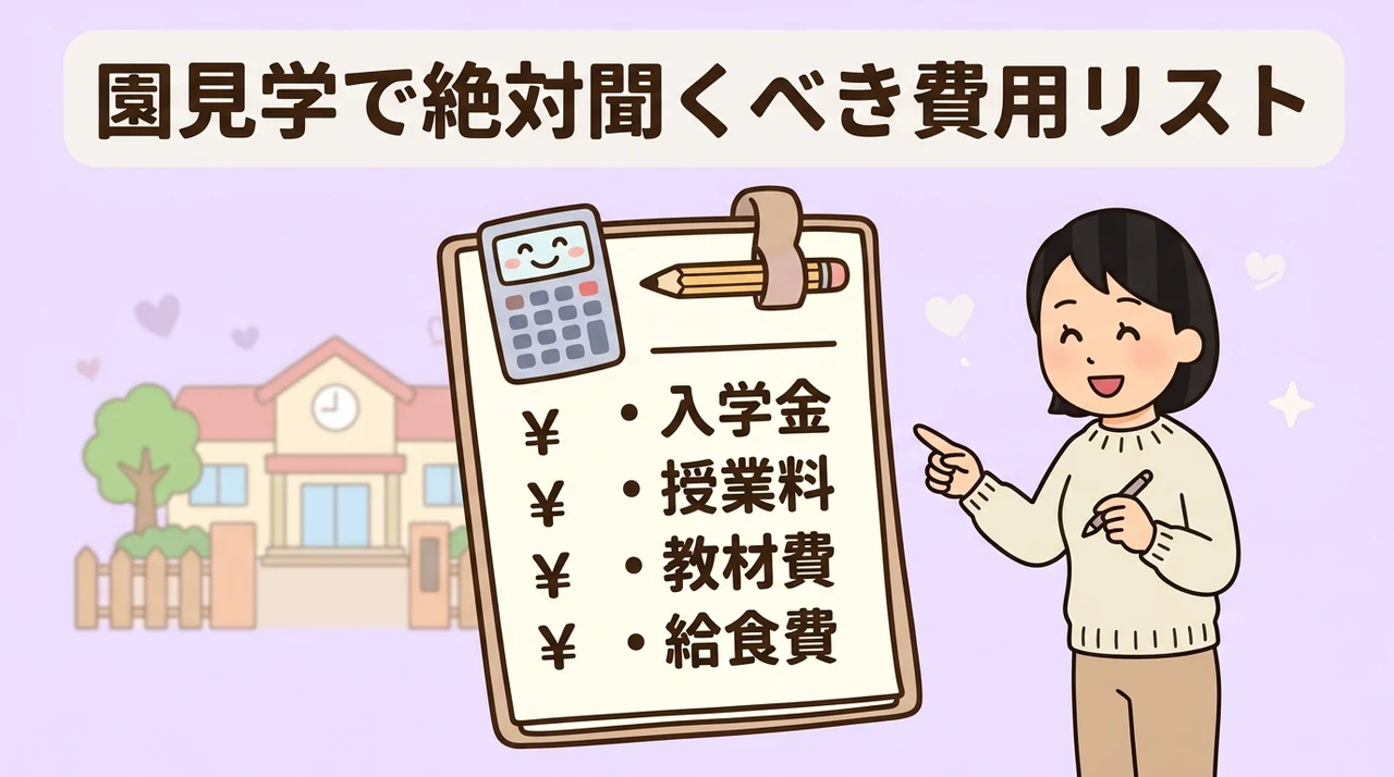 園見学で確認すべき費用チェックリスト