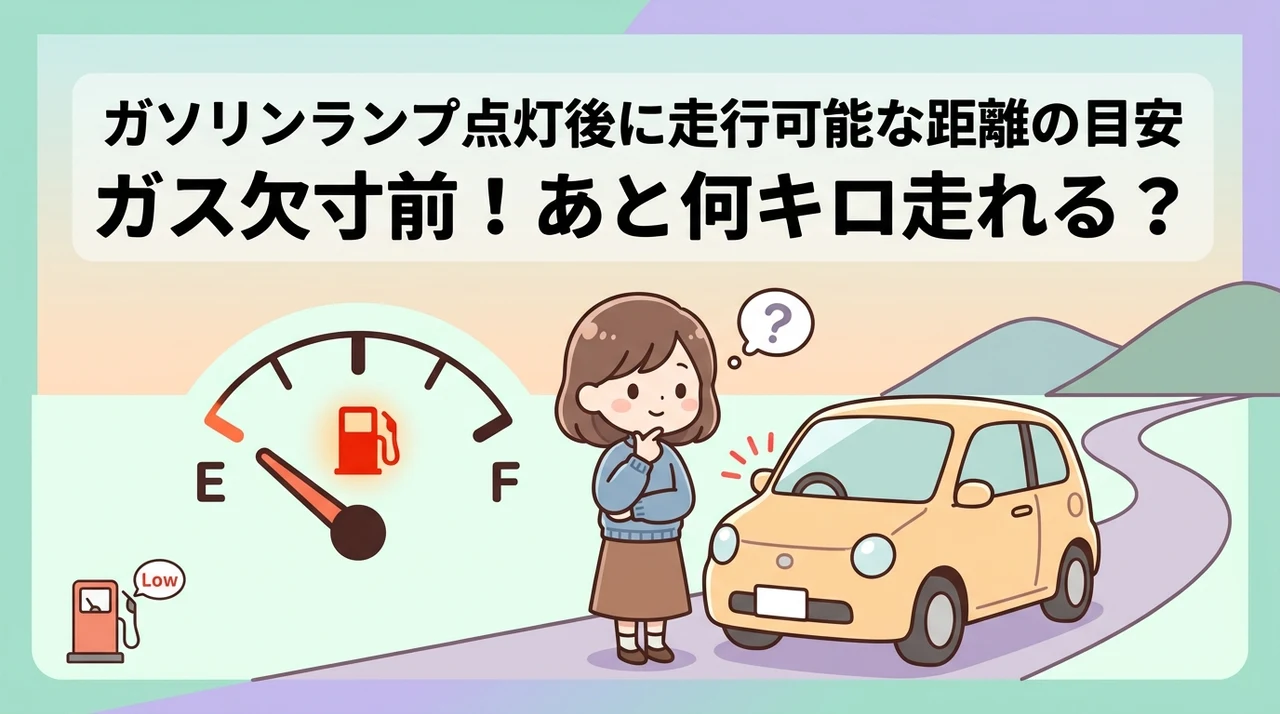 ガソリンランプ点灯後に走行可能な距離の目安