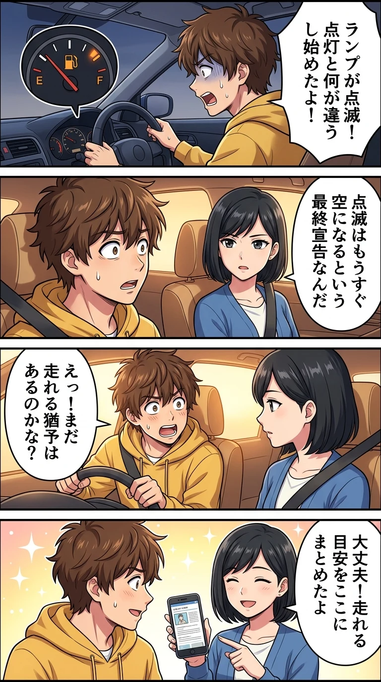 ガソリンランプ点灯 点滅 違い