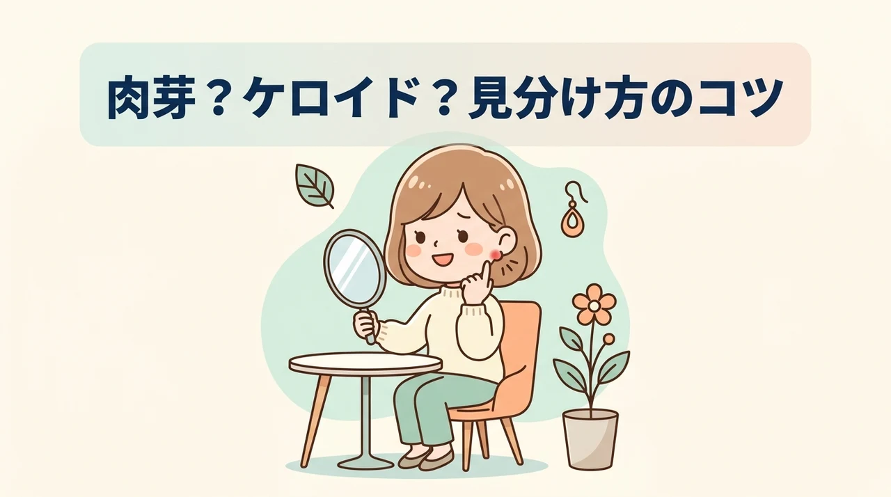 ピアス周辺の肉芽とケロイドの違いと見分け方
