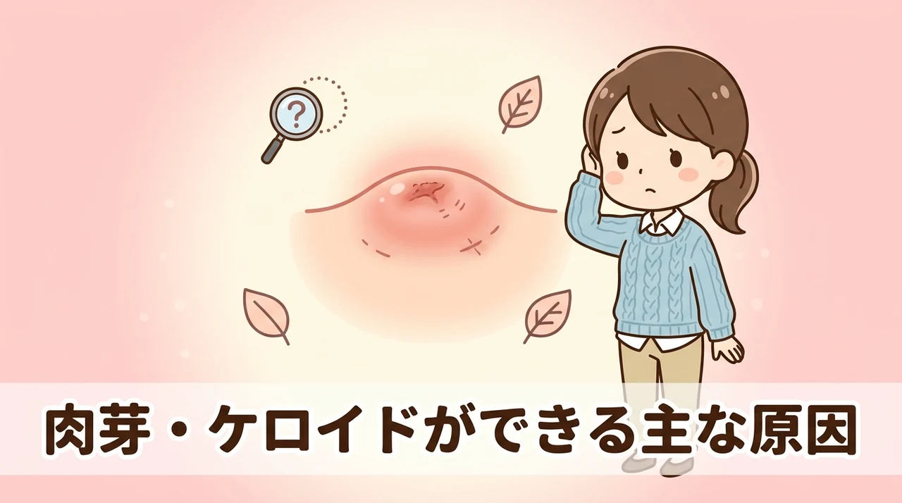 肉芽やケロイドが発生する主な原因