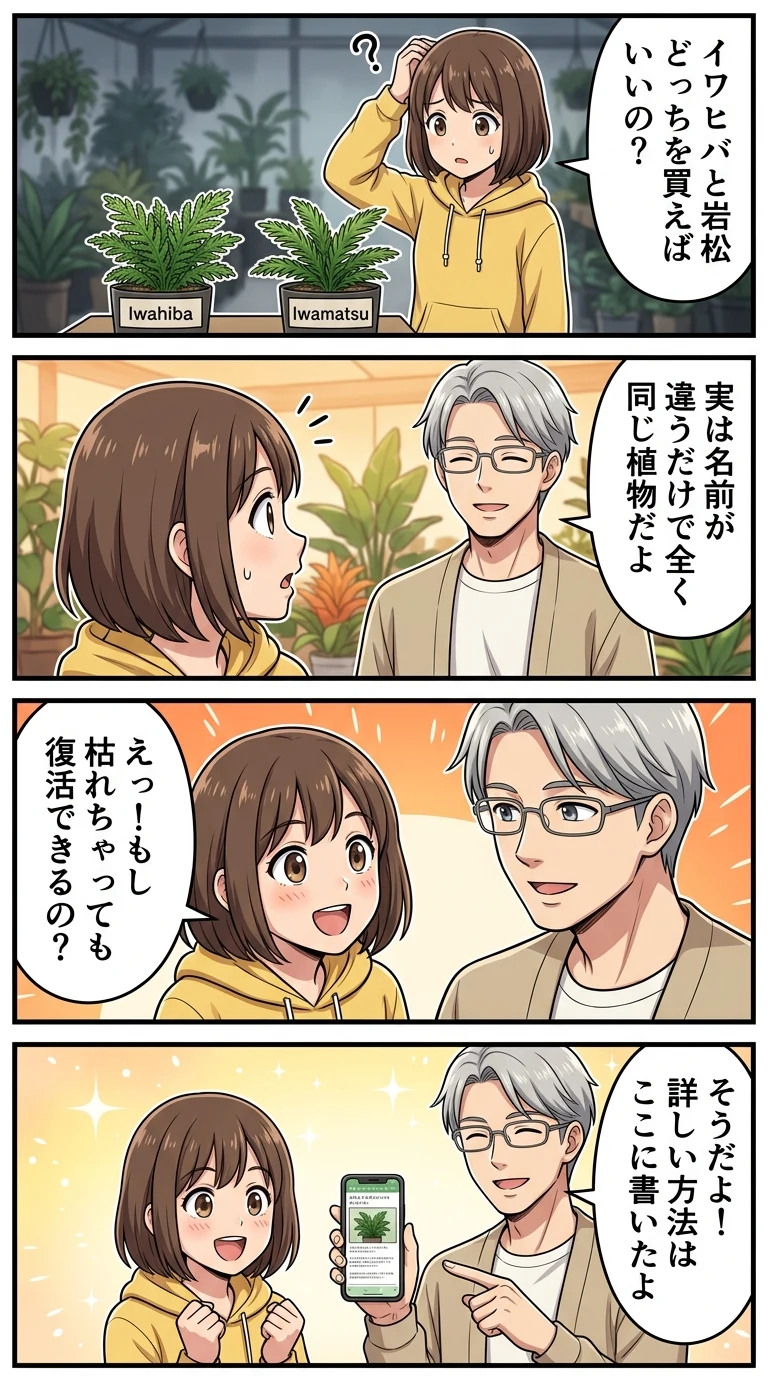イワヒバと 岩松 の違い