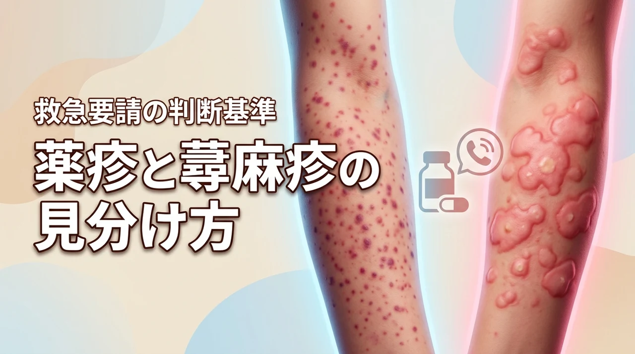薬を飲んで発疹が…薬疹と蕁麻疹の違いとは？見分け方と救急要請の目安