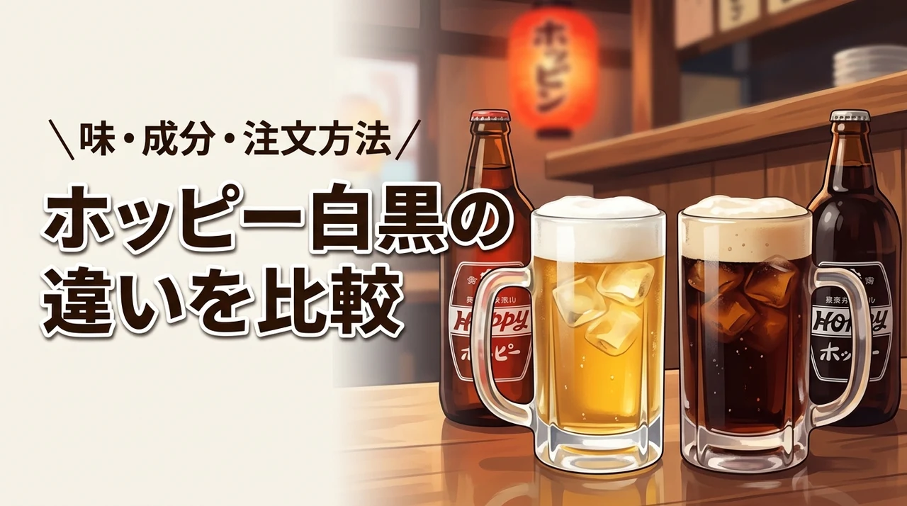 ホッピーの白黒の違いは何？味や成分を比較して居酒屋での注文方法もわかりやすく紹介
