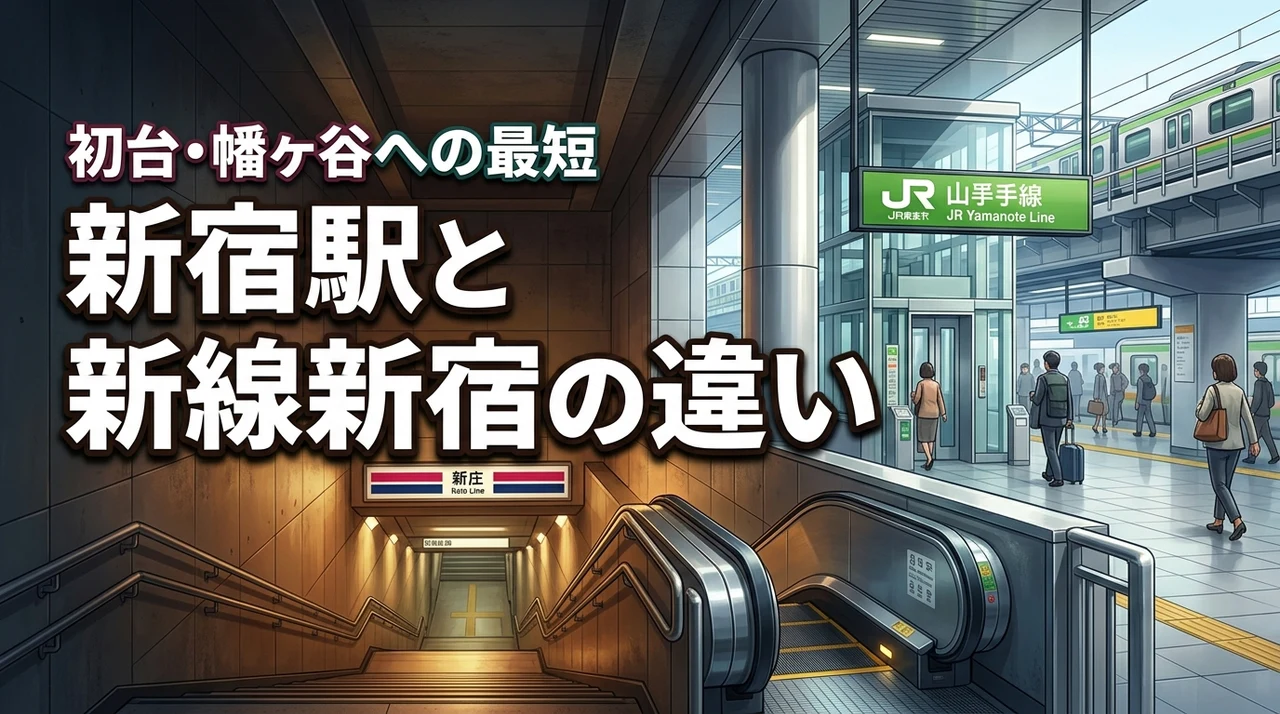 新線新宿駅と新宿駅の違いを知れば迷わない!初台・幡ヶ谷方面への最短ルート