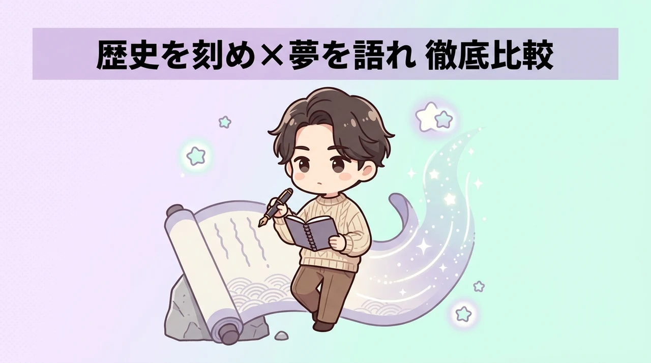 歴史を刻めと夢を語れの違いと関係性