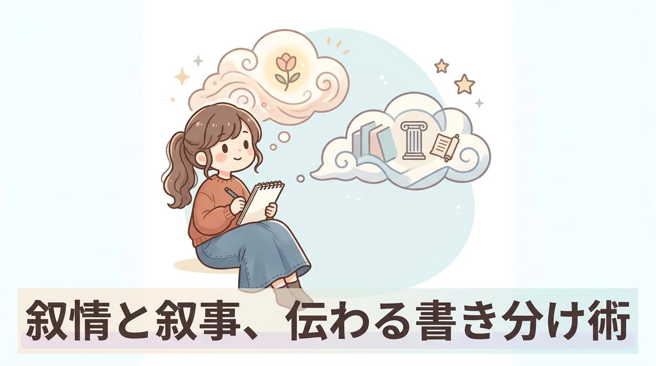 叙情的な表現と叙事的な表現の使い分け