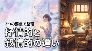 抒情的と叙情的の違いを2つの要点で整理!作品の魅力を引き出す正しい表現の使い分け