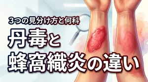 丹毒と蜂窩織炎の違いとは?3つのポイントで見分け方と受診すべき診療科を解説