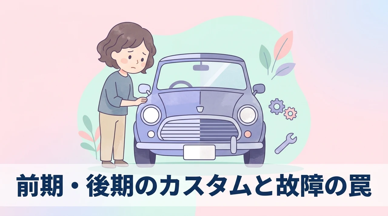 前期・後期のカスタムと故障の注意点