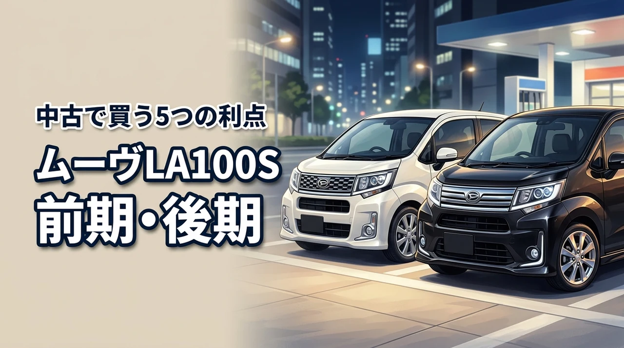ムーヴカスタムla100sの前期と後期の違いは?中古で買う5つのメリットを公開