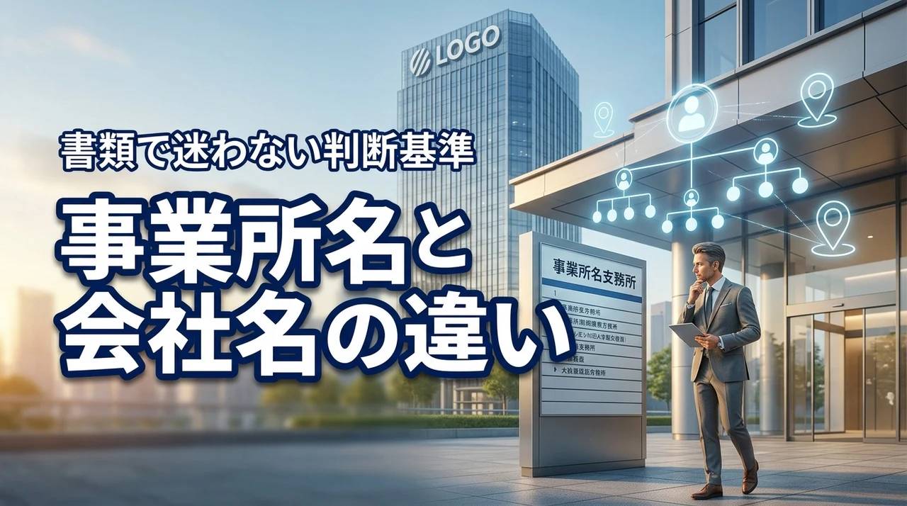 事業所名と会社名の違いで迷う方必見！書類で間違えないための判断基準と記入例を解説
