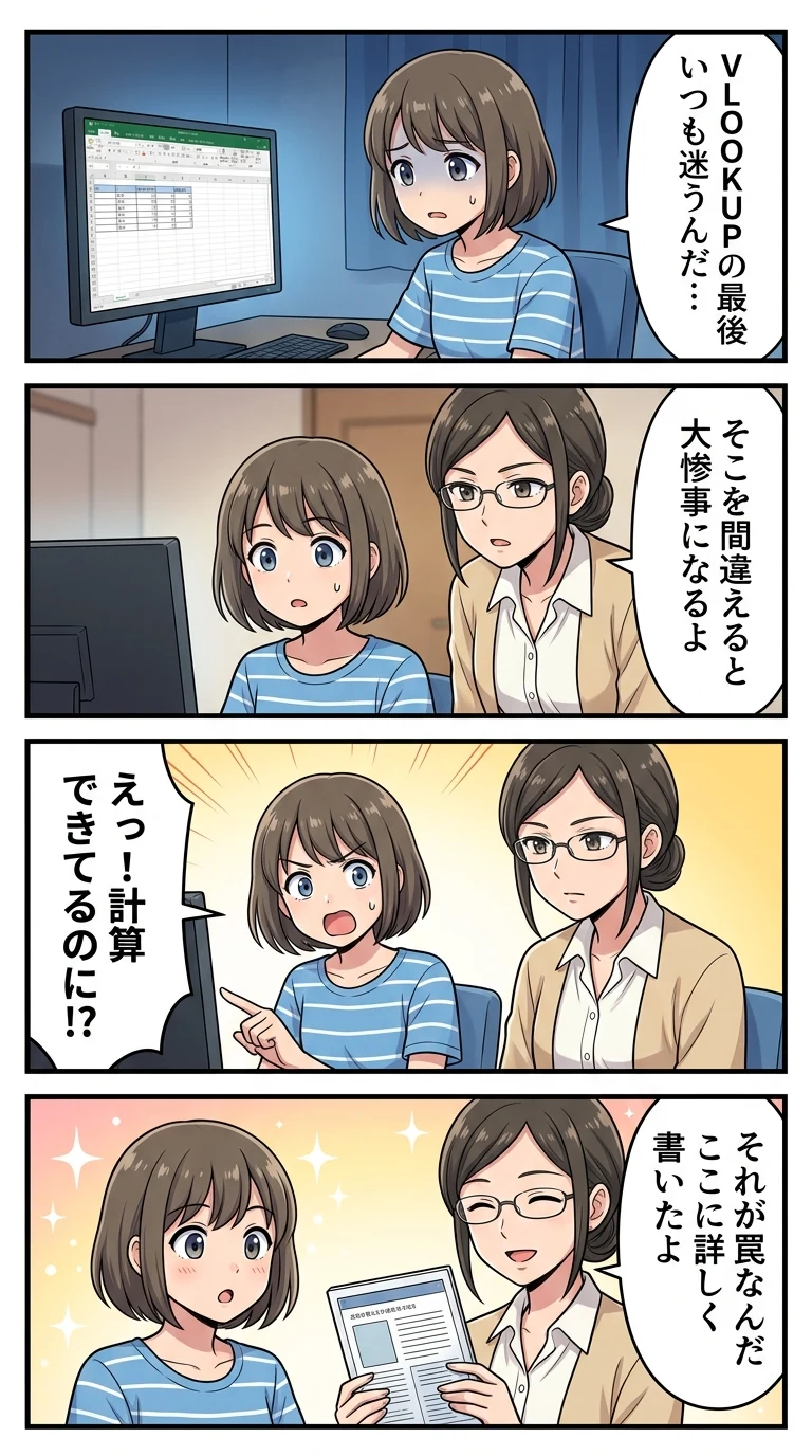 vlookup true false 違い