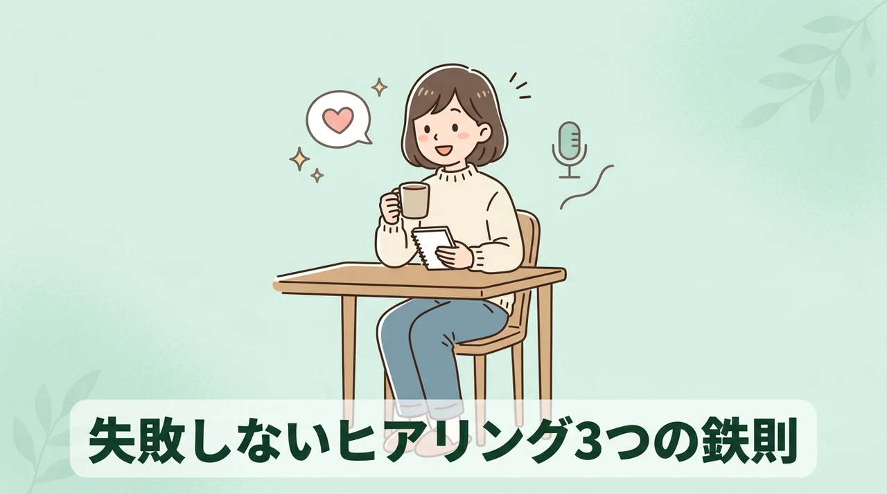 ヒアリングを失敗させない注意点3つ