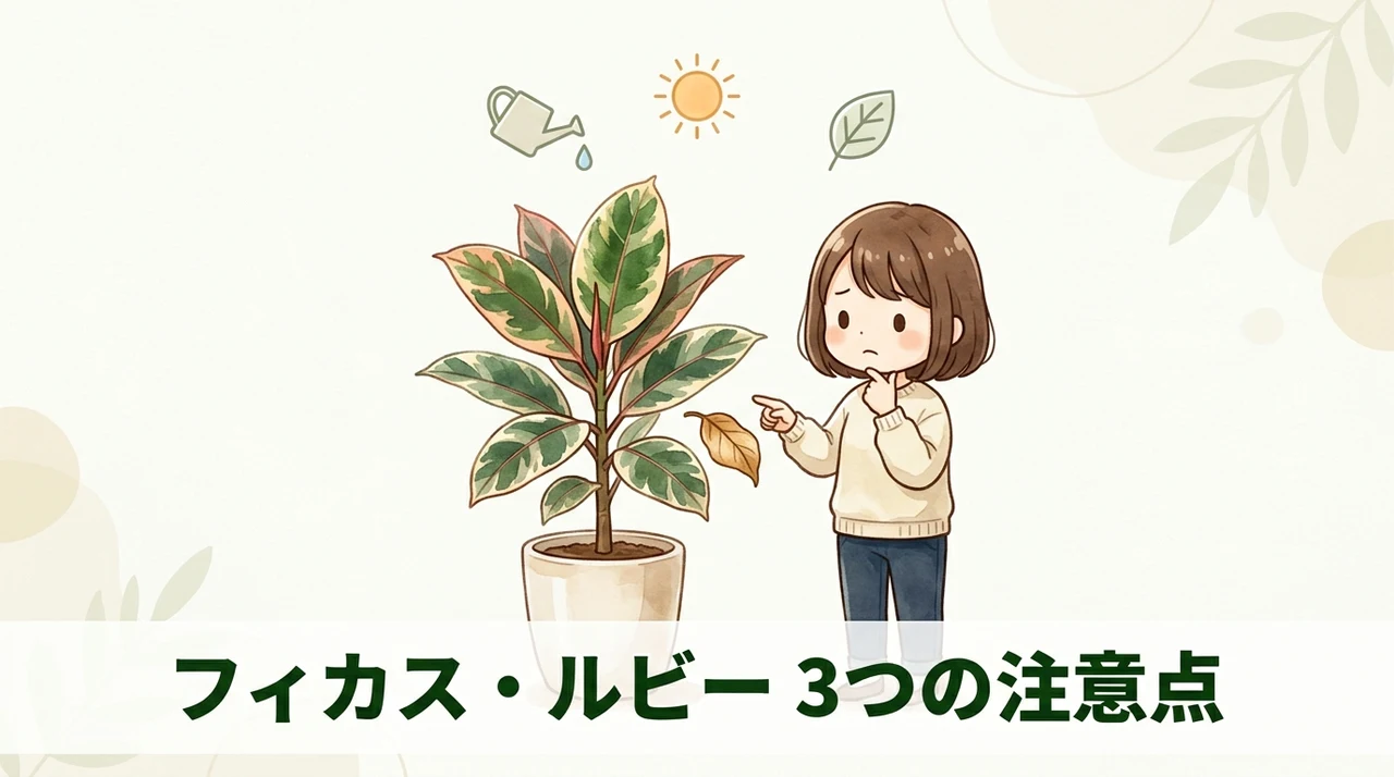 フィカス・ルビー等の管理上の注意点3つ
