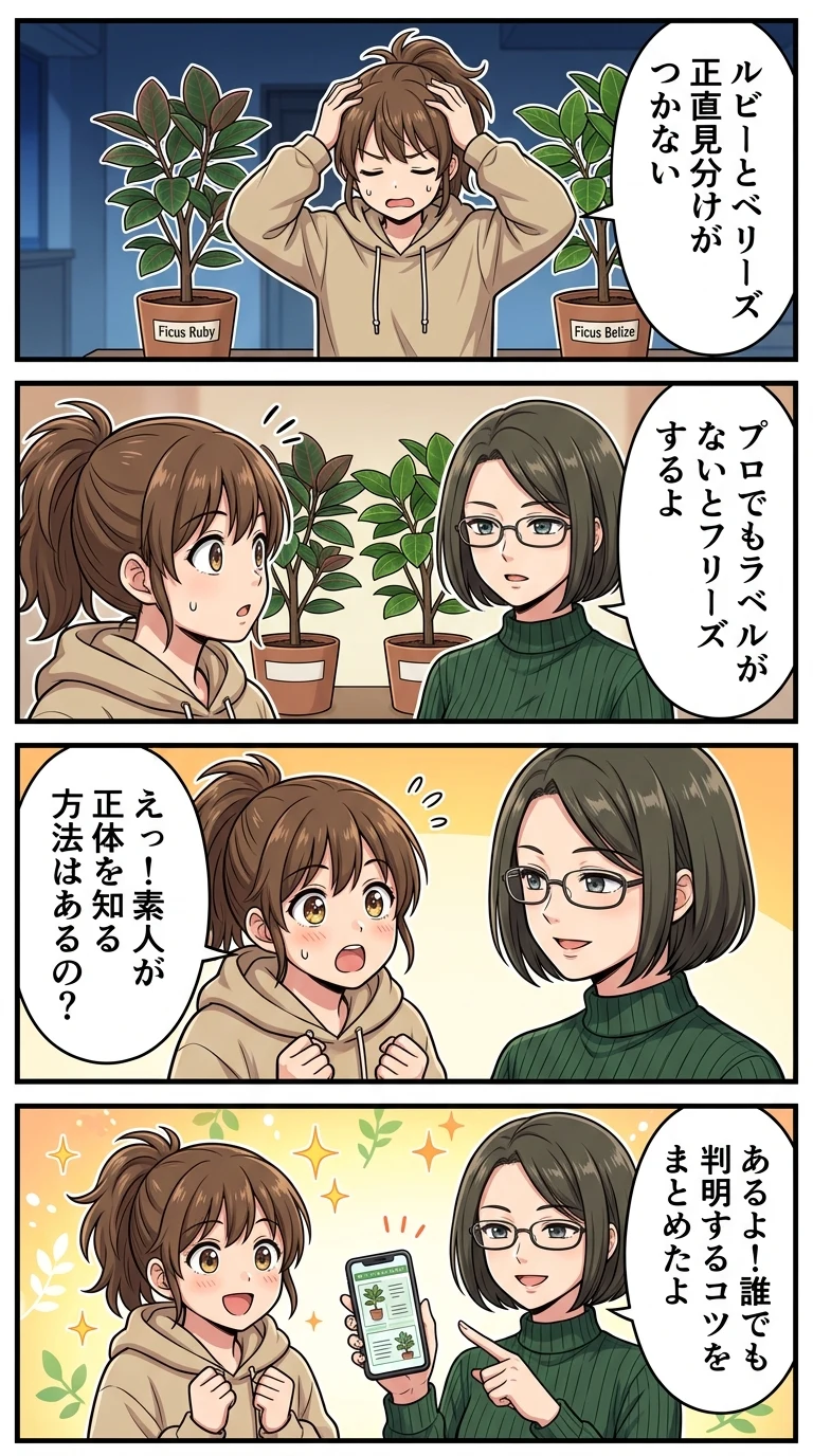 フィカス ルビー ベリーズ 違い