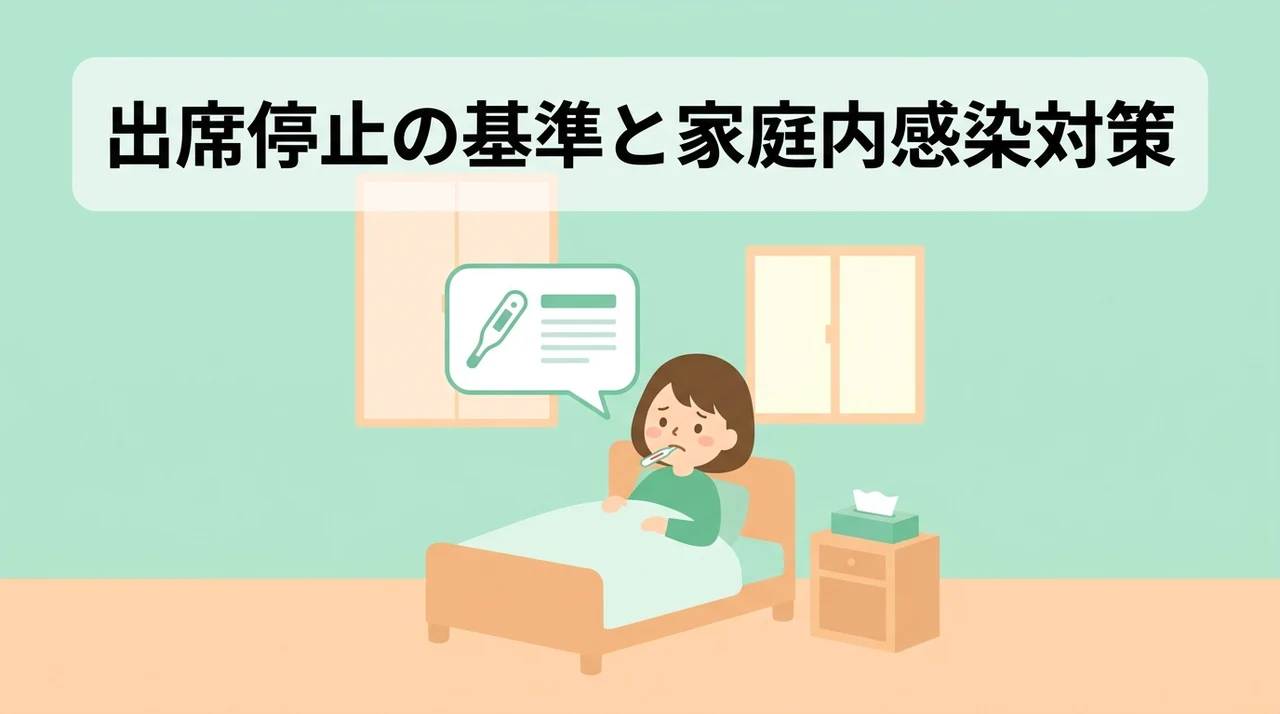 出席停止期間の基準と家庭内感染の防止対策