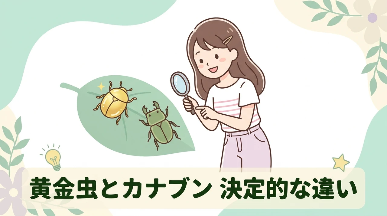 黄金虫とカナブンの決定的な違いと見分け方
