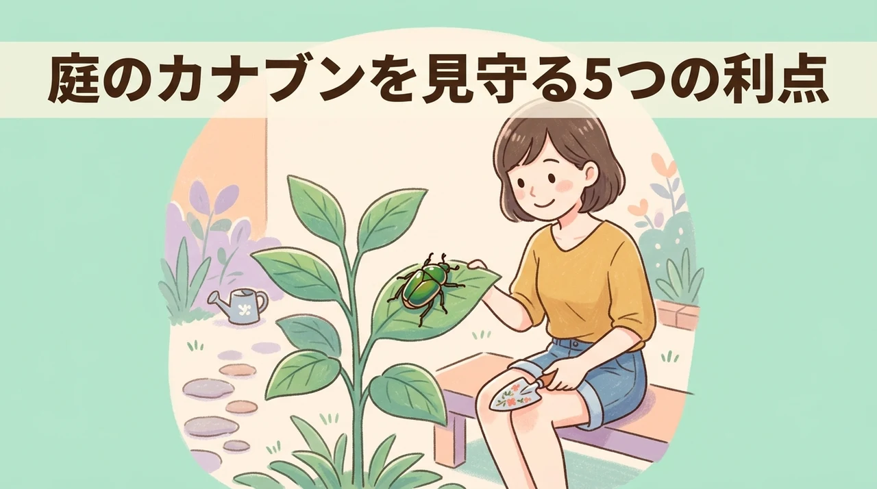 カナブンを庭で見守る5つのメリット