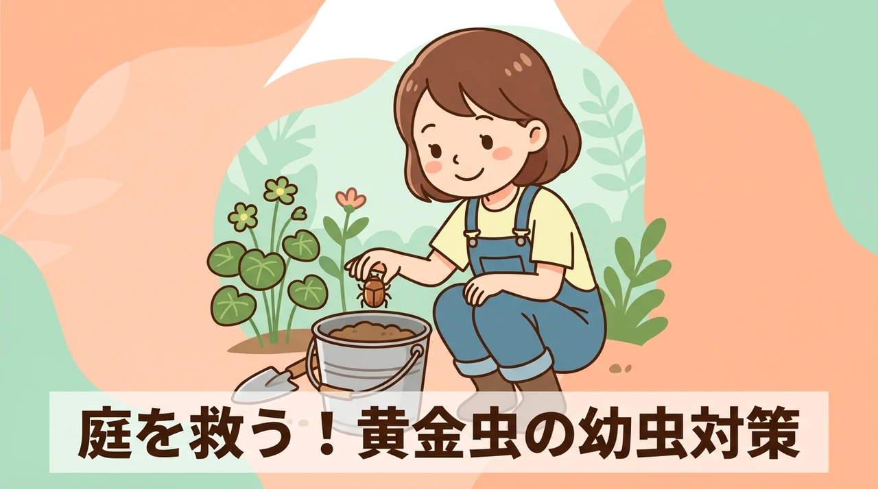 黄金虫の幼虫駆除と庭の被害を防ぐ対策