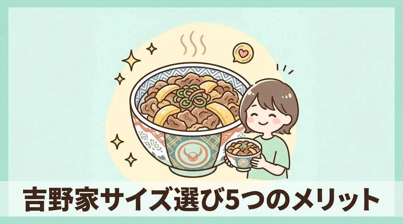 吉野家で自分に合うサイズを選ぶメリット5つ