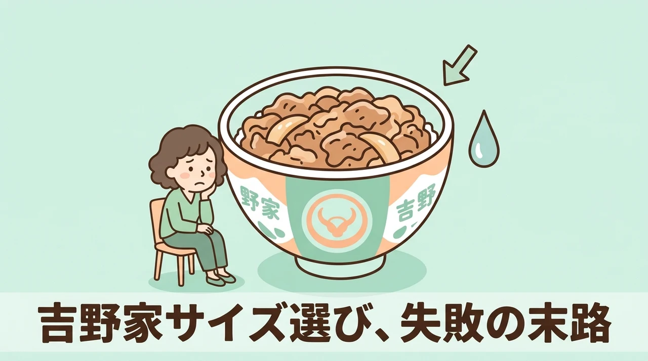 吉野家でサイズ選びを失敗するデメリット3つ