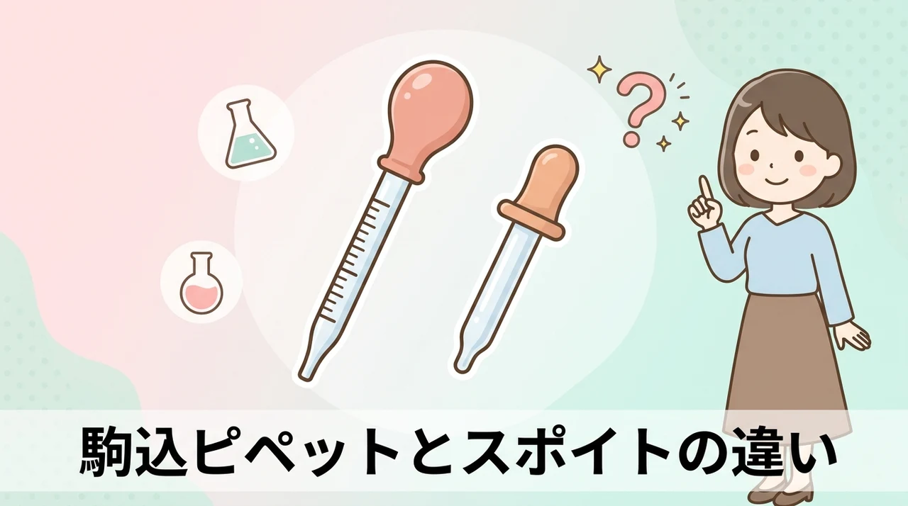 駒込ピペットとスポイトの違いとは？基本を解説