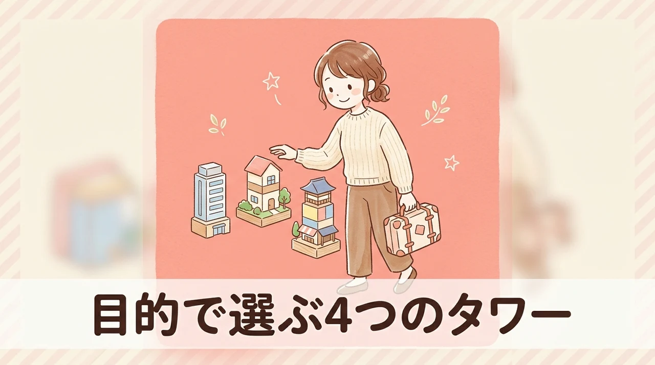 滞在目的で選ぶ4つのタワー