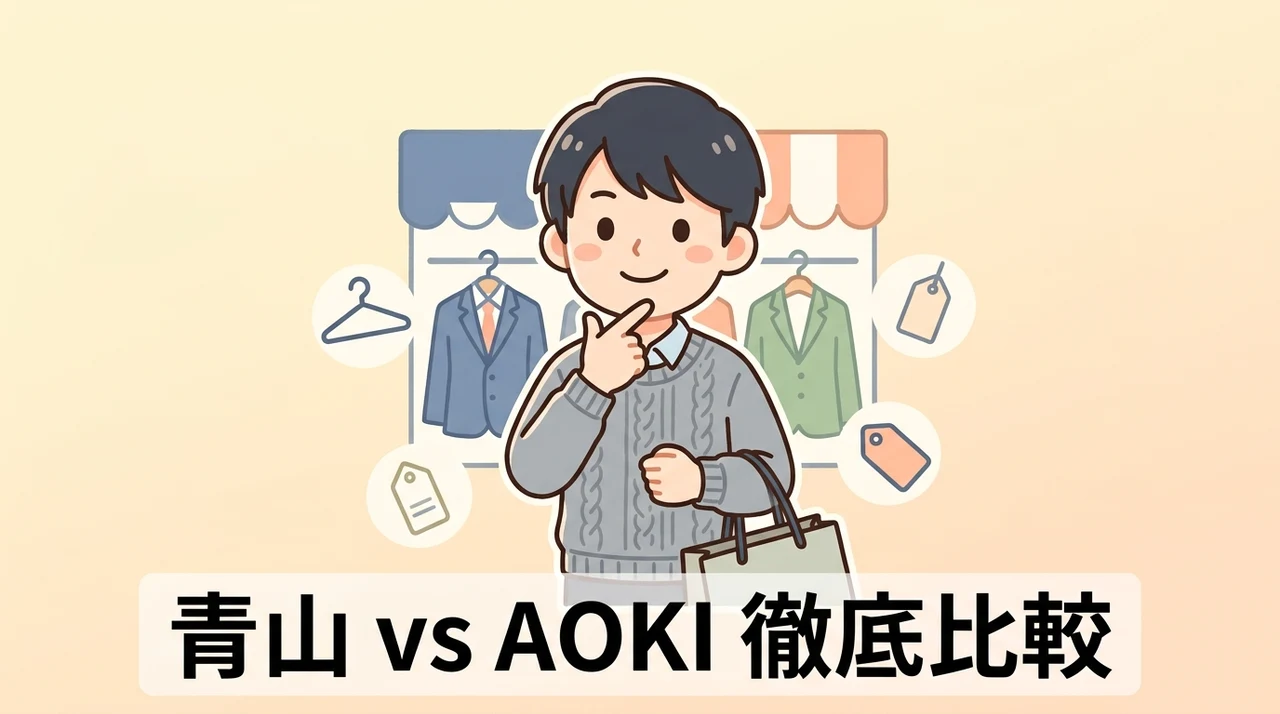 洋服の青山とAOKI(青木)の違いを徹底比較