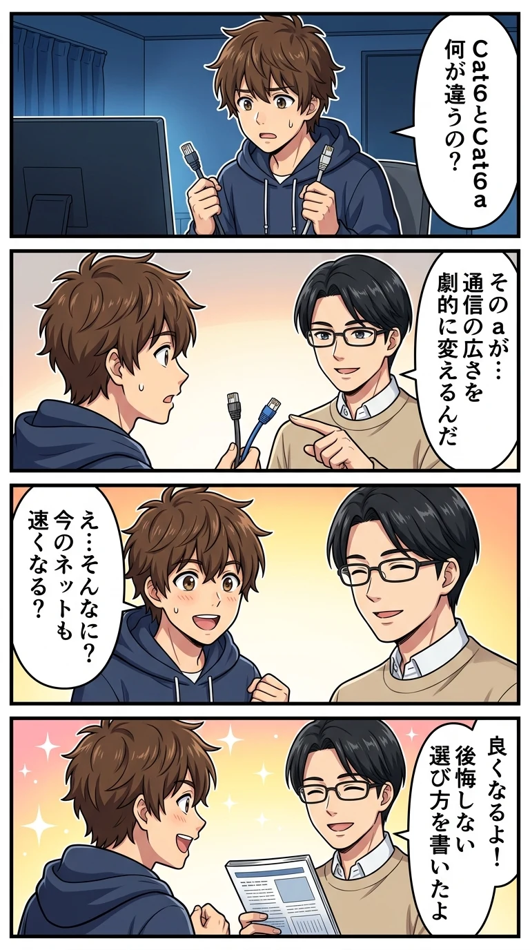 lanケーブル カテゴリ6 6a 違い