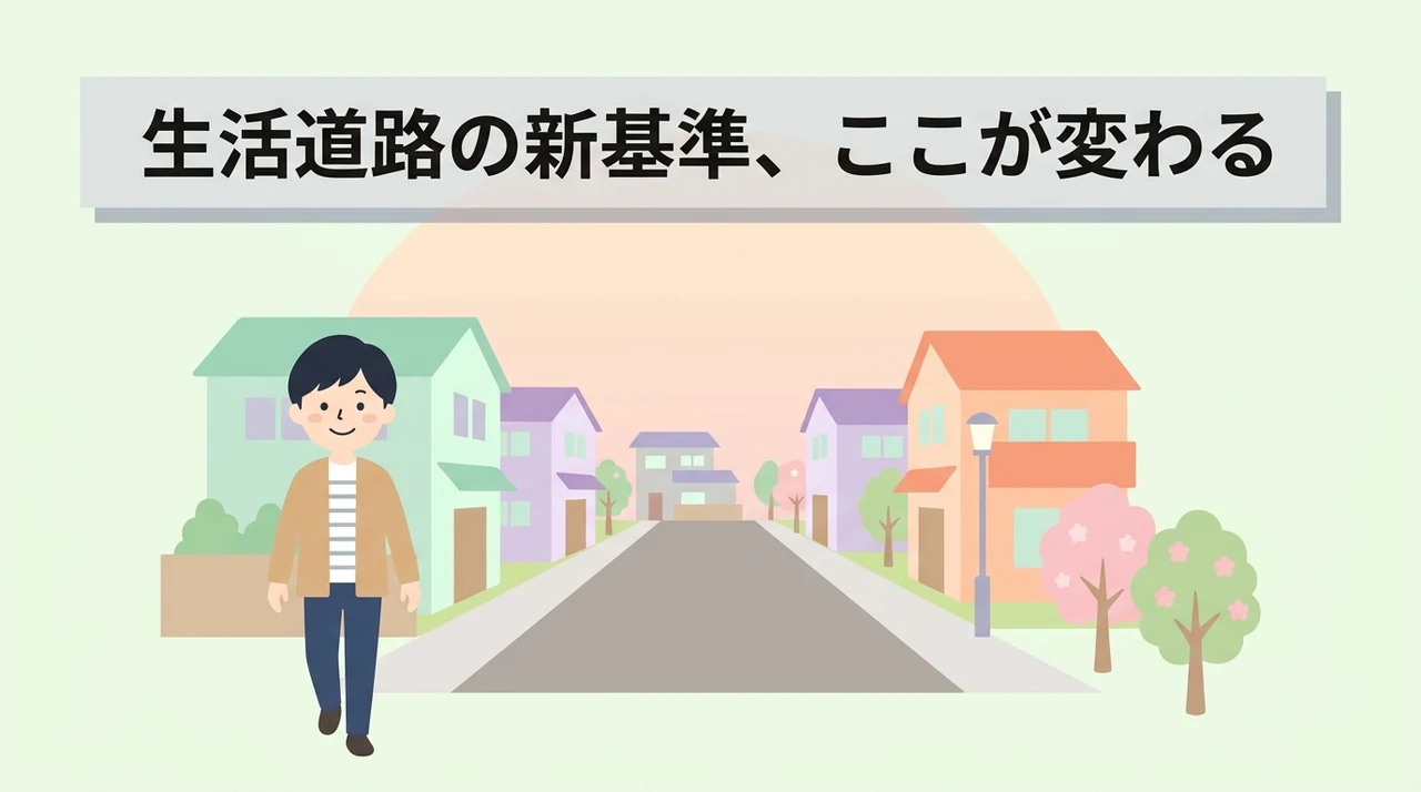 中央線や車両通行帯がない生活道路の新基準