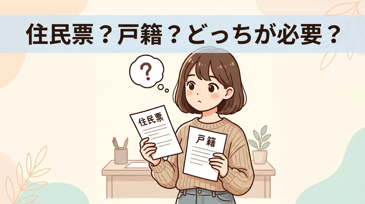 住民票か戸籍抄本か？手続き別の判断基準