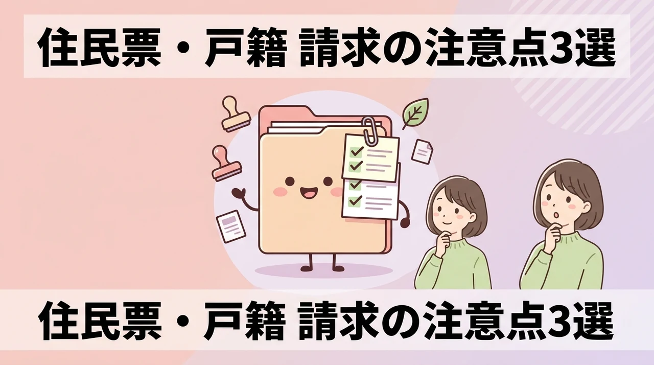 住民票や戸籍抄本を請求する際の3つの注意点