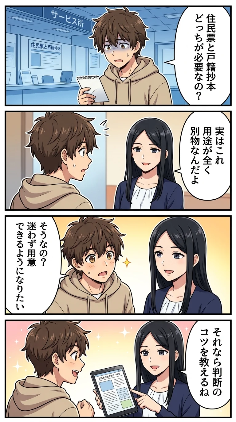 戸籍抄本 住民票 違い