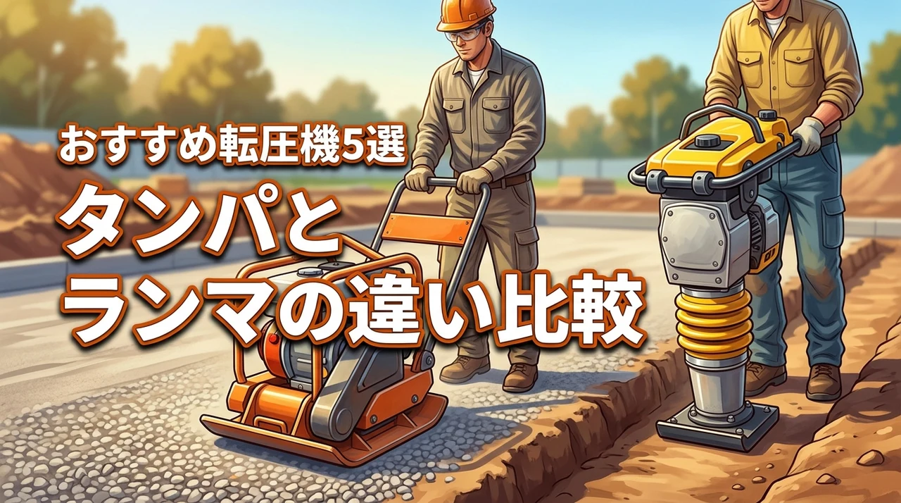 タンパとランマの違いを徹底比較！おすすめの転圧機5選と選び方のポイント