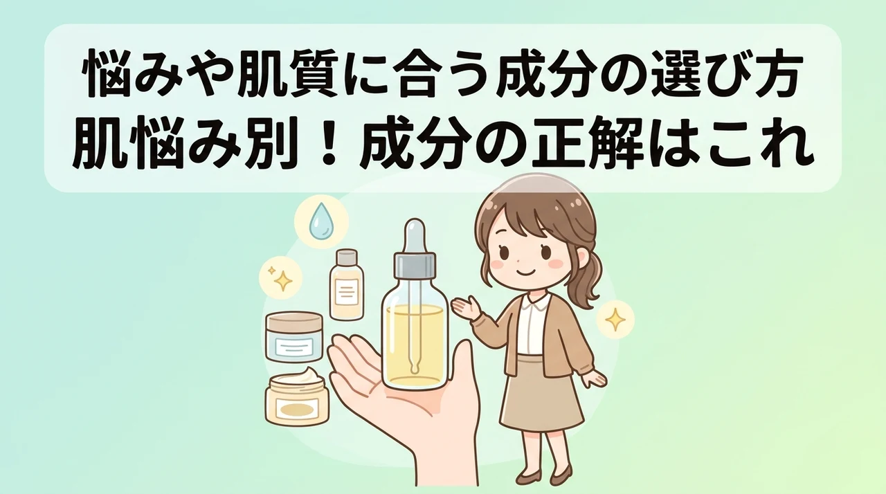 悩みや肌質に合う成分の選び方