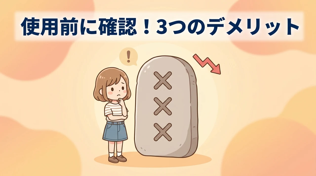 使用前に注意すべきデメリット3つ