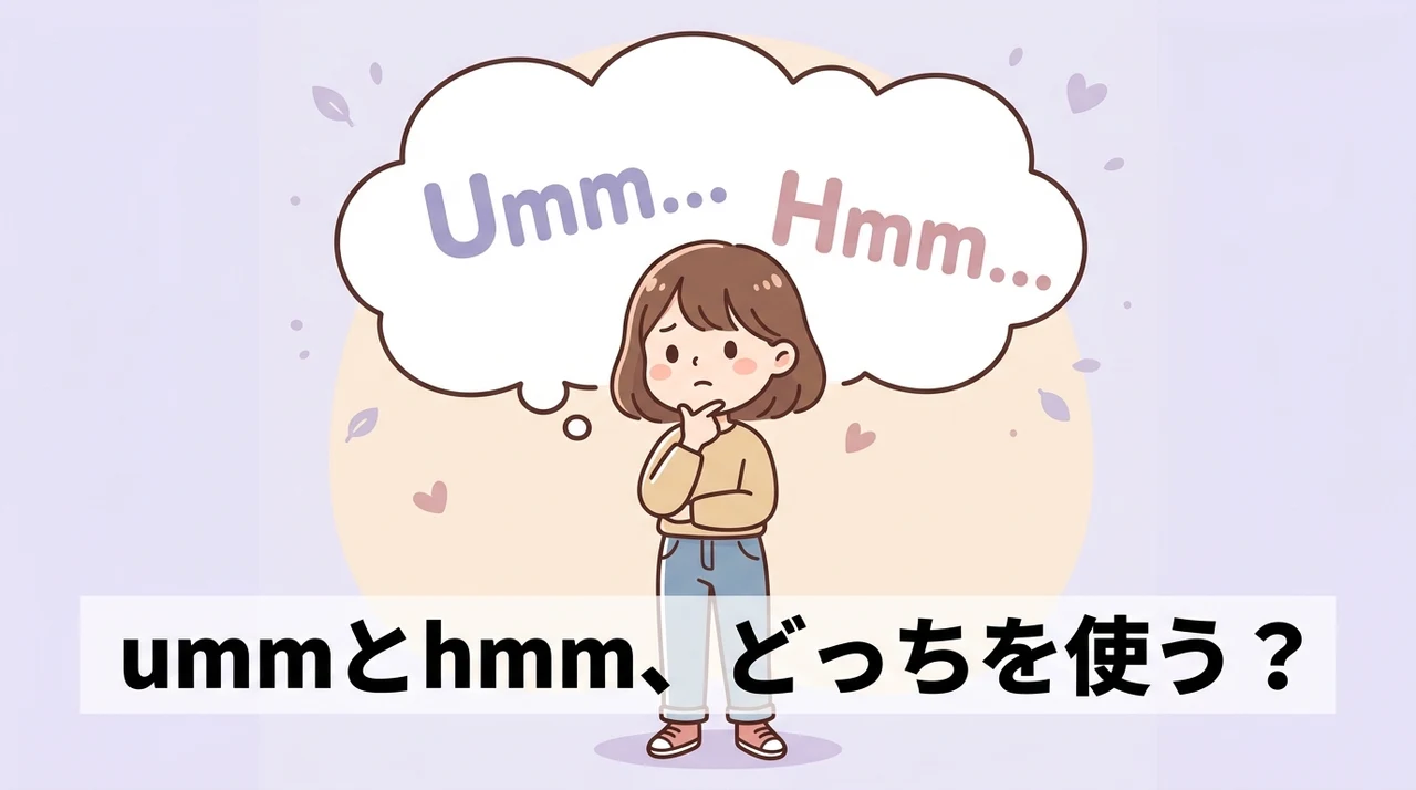 「umm」と「hmm」の違いと使い分けの基本