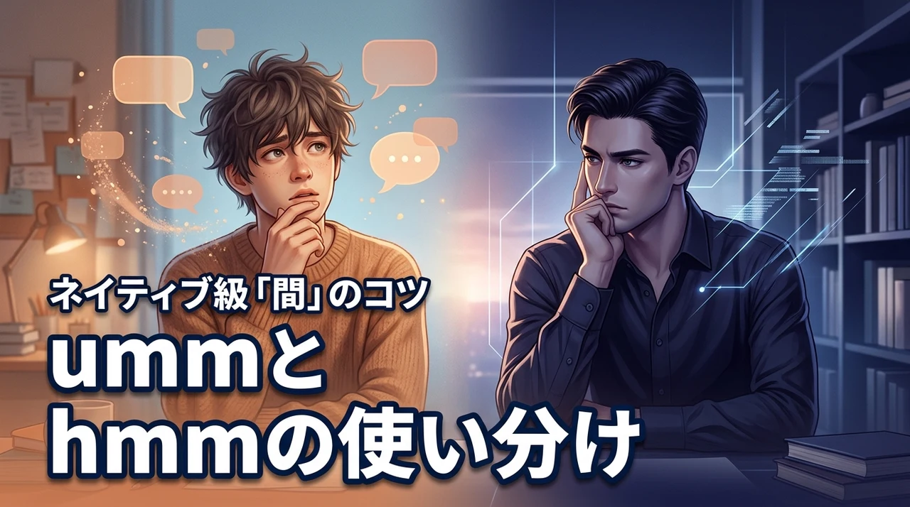 ummとhmmの違いをマスター!沈黙を防いでネイティブ級の「間」を作る究極のコツ