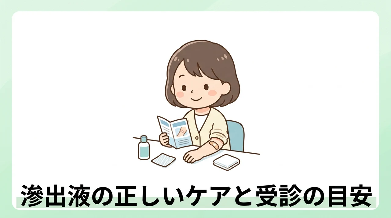 滲出液が出ている時の正しいケアと受診の判断基準
