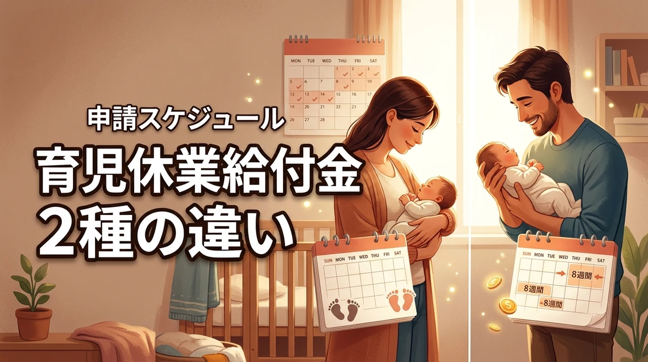育児休業給付金と出生時育児休業給付金の違いとは？損をしない申請スケジュール