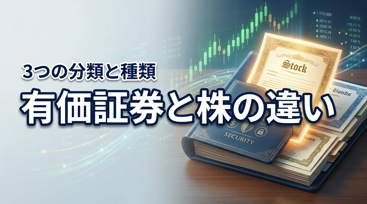有価証券と株の違いとは?3つの分類と代表的な種類を初心者向けに分かりやすく解説