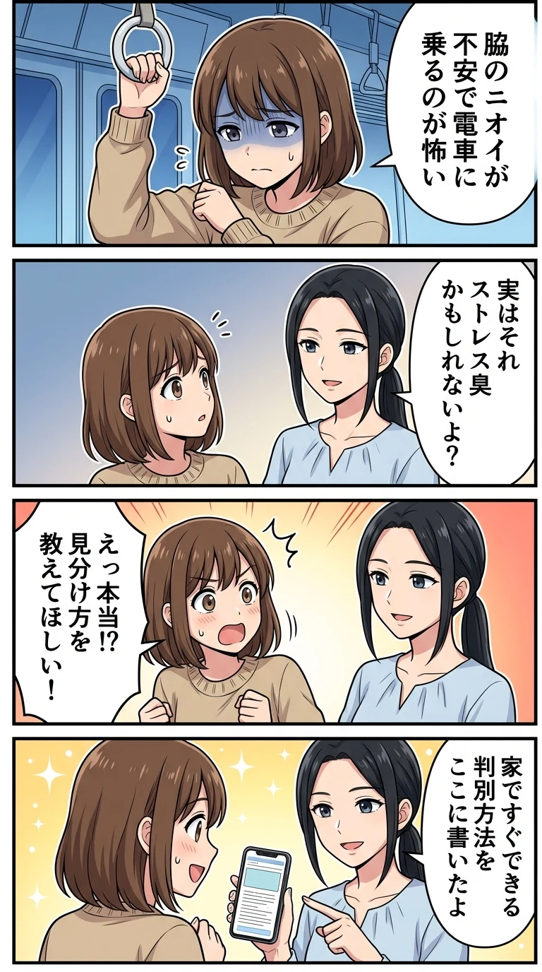 ストレス臭 ワキガ 違い