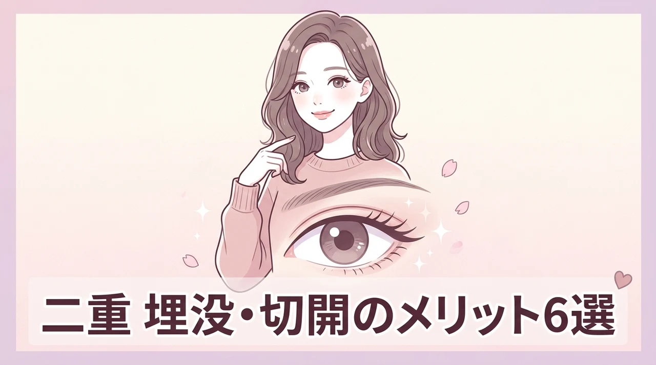 二重整形の埋没法や切開法を選ぶ6つのメリット